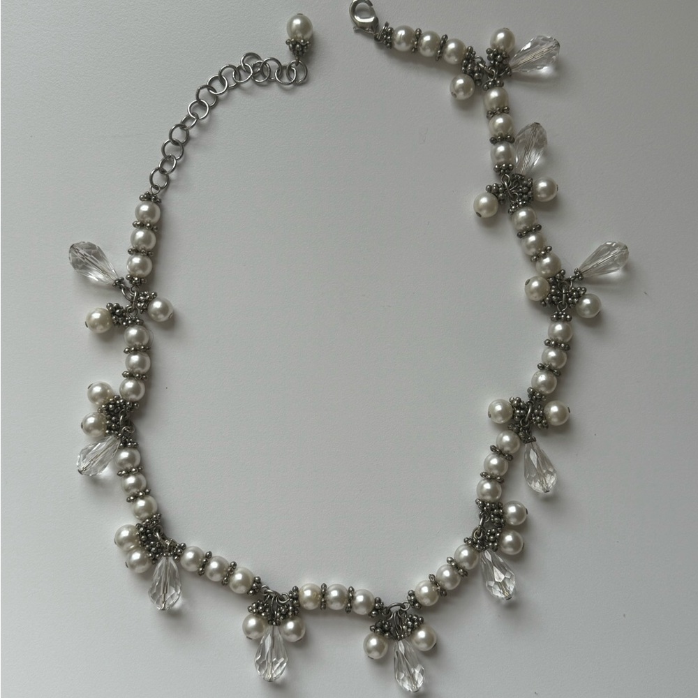 Vintage crystal pendant necklace